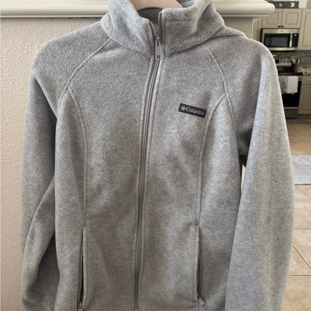 Columbia Heather Gray Fleece Jacket